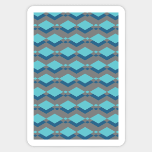 Diamond Seamless Pattern - Gray and Blue 003#002 Sticker